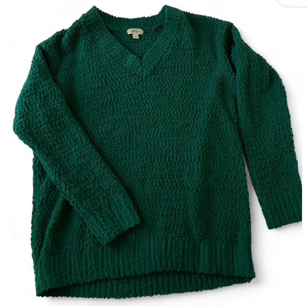Style & Co. Forest Green V-Neck Sweater